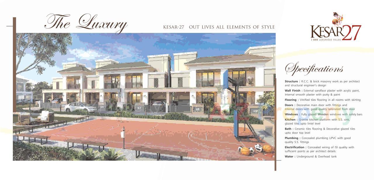 3D Elevation of real estate project Kesar located at Ankhol, Vadodara, Gujarat