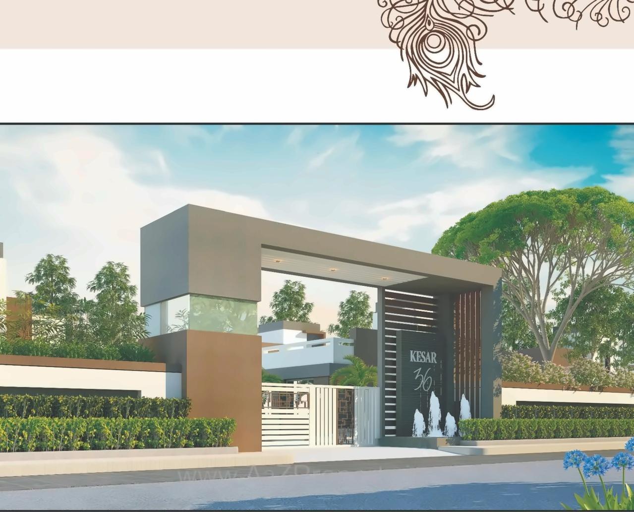 3D Elevation of real estate project Kesar located at Kapurai, Vadodara, Gujarat