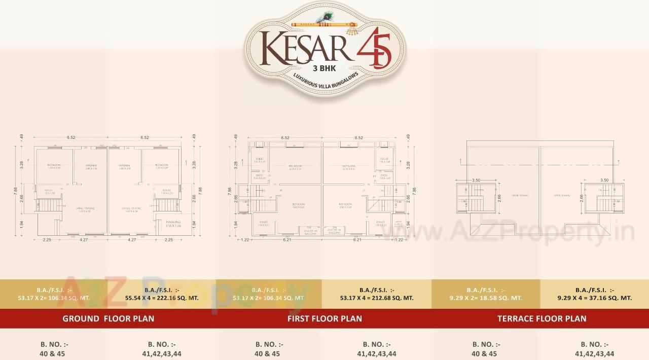 Layout of real estate project Kesar located at Kapurai, Vadodara, Gujarat