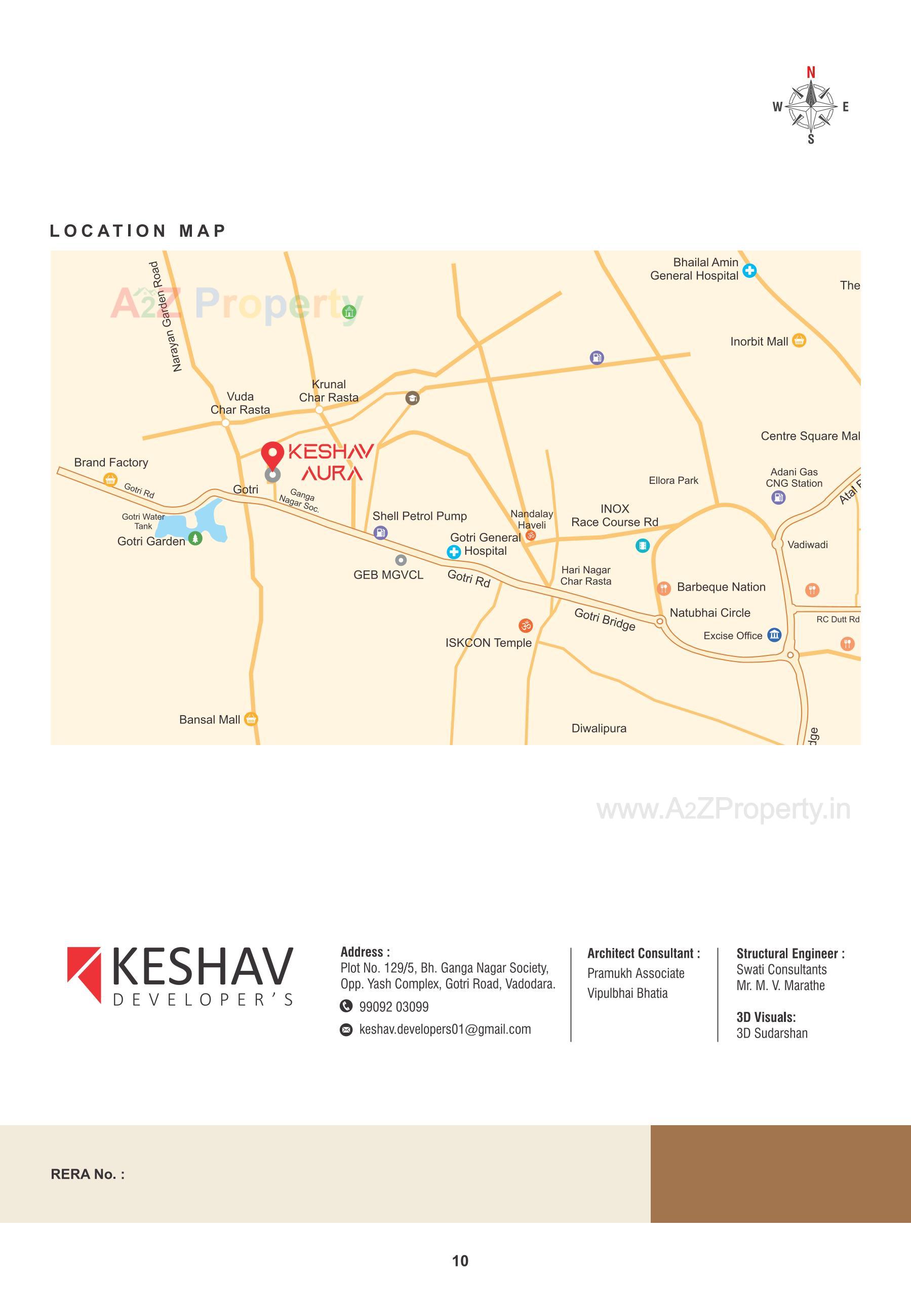  of real estate project Keshav Aura located at Gotri, Vadodara, Gujarat