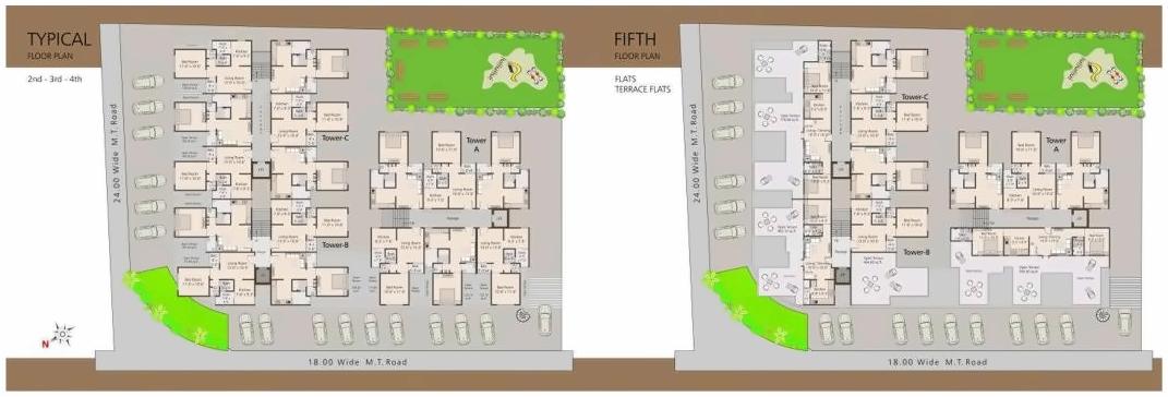 Layout of real estate project Keshav Kunj located at Sayajipura, Vadodara, Gujarat