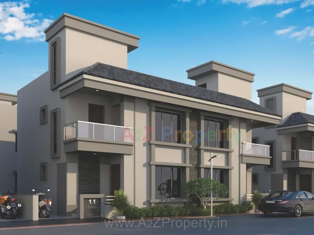 3D Elevation of real estate project Keshav Park located at Karjan, Vadodara, Gujarat