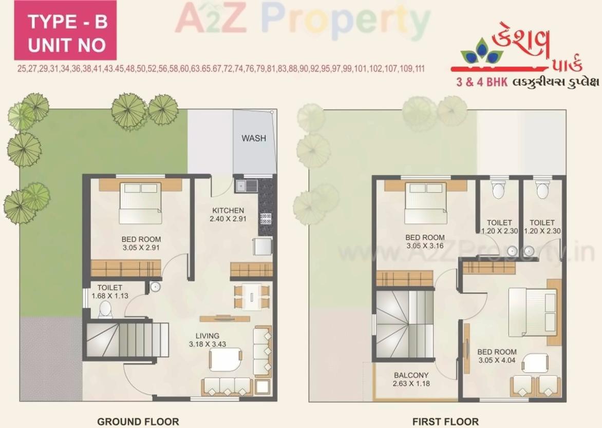 Layout of real estate project Keshav Park located at Karjan, Vadodara, Gujarat