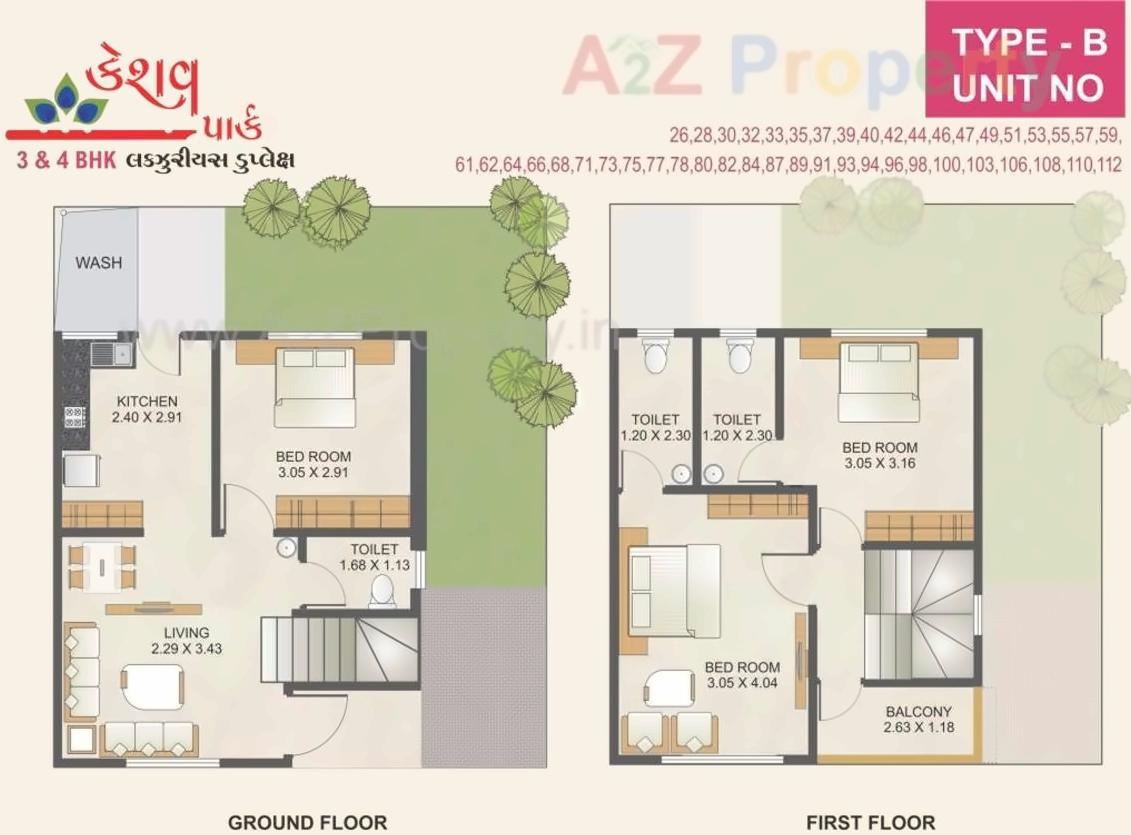 Layout of real estate project Keshav Park located at Karjan, Vadodara, Gujarat
