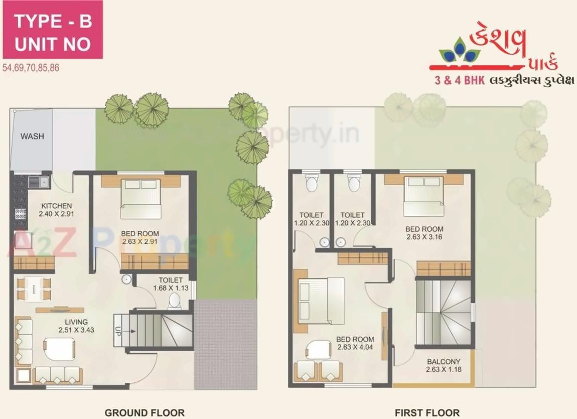 Layout of real estate project Keshav Park located at Karjan, Vadodara, Gujarat