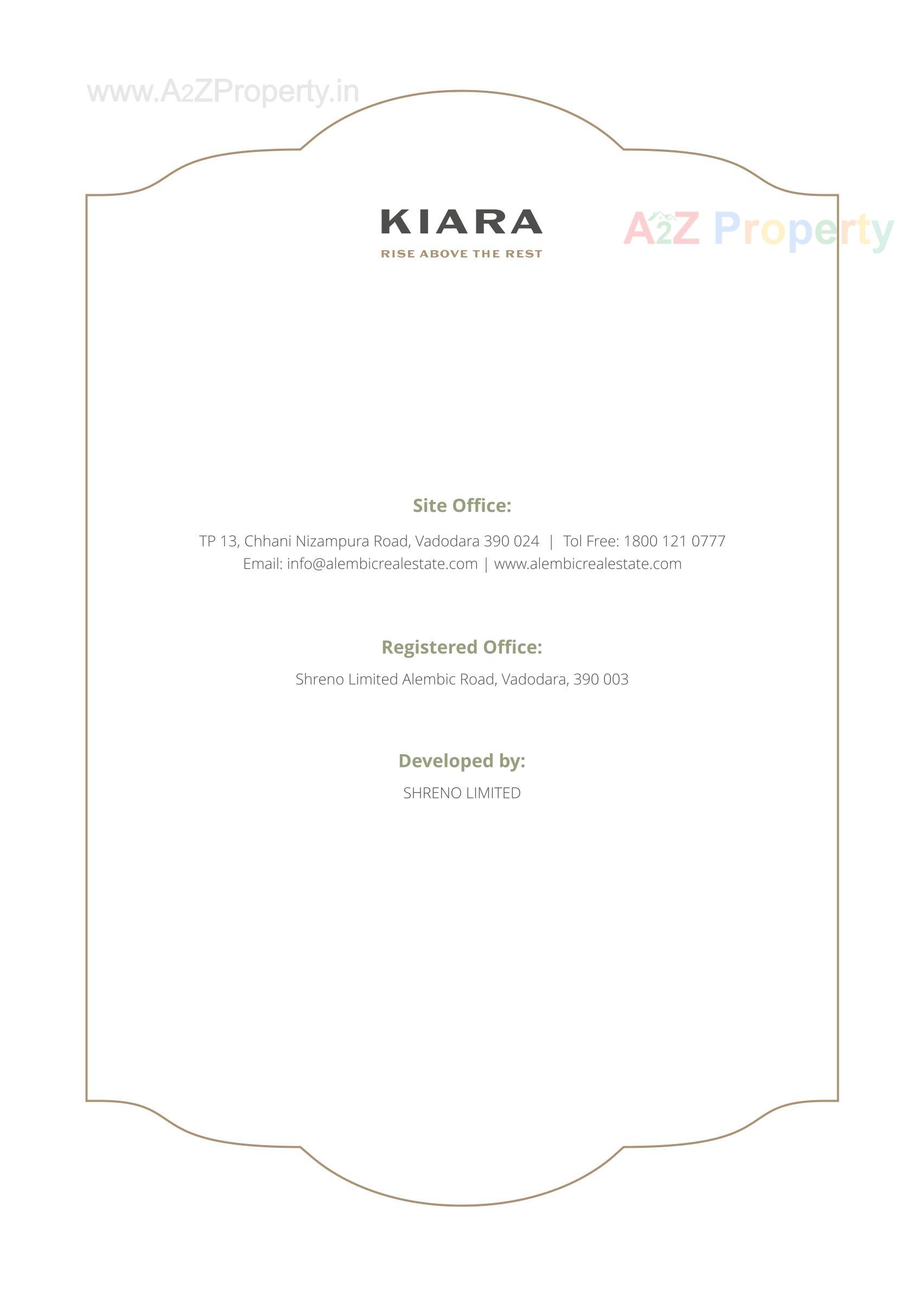  of real estate project Kiara located at Chhani, Vadodara, Gujarat