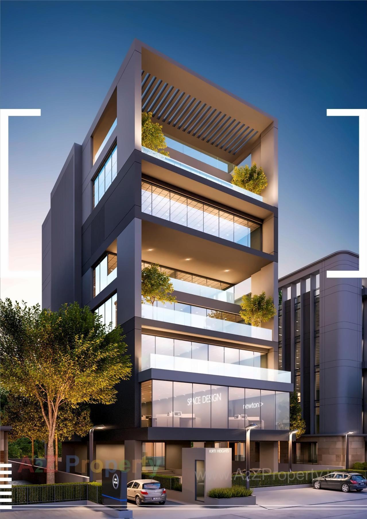 3D Elevation of real estate project Kirti Heights located at Kasba, Vadodara, Gujarat