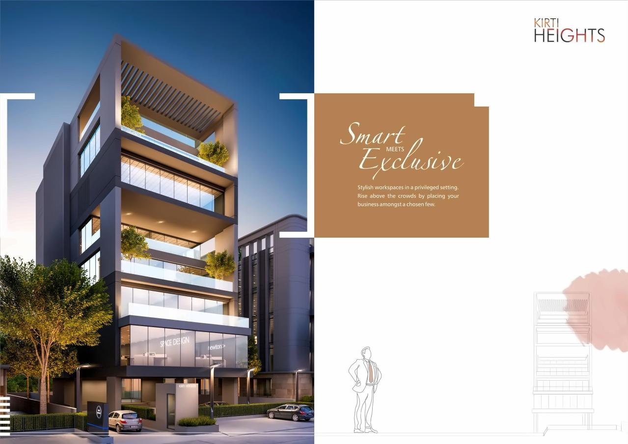 3D Elevation of real estate project Kirti Heights located at Kasba, Vadodara, Gujarat