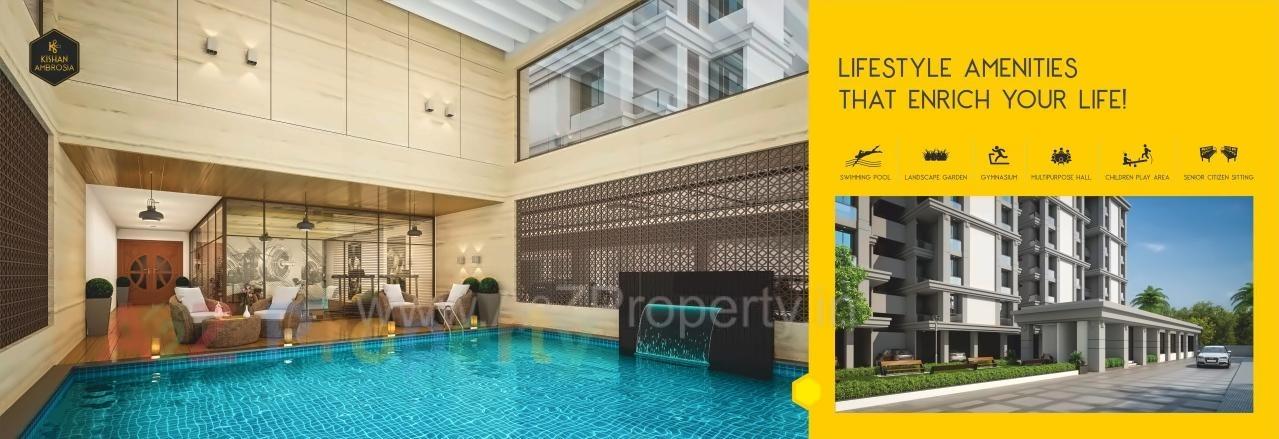3D Elevation of real estate project Kishan Ambrosia located at Gotri, Vadodara, Gujarat