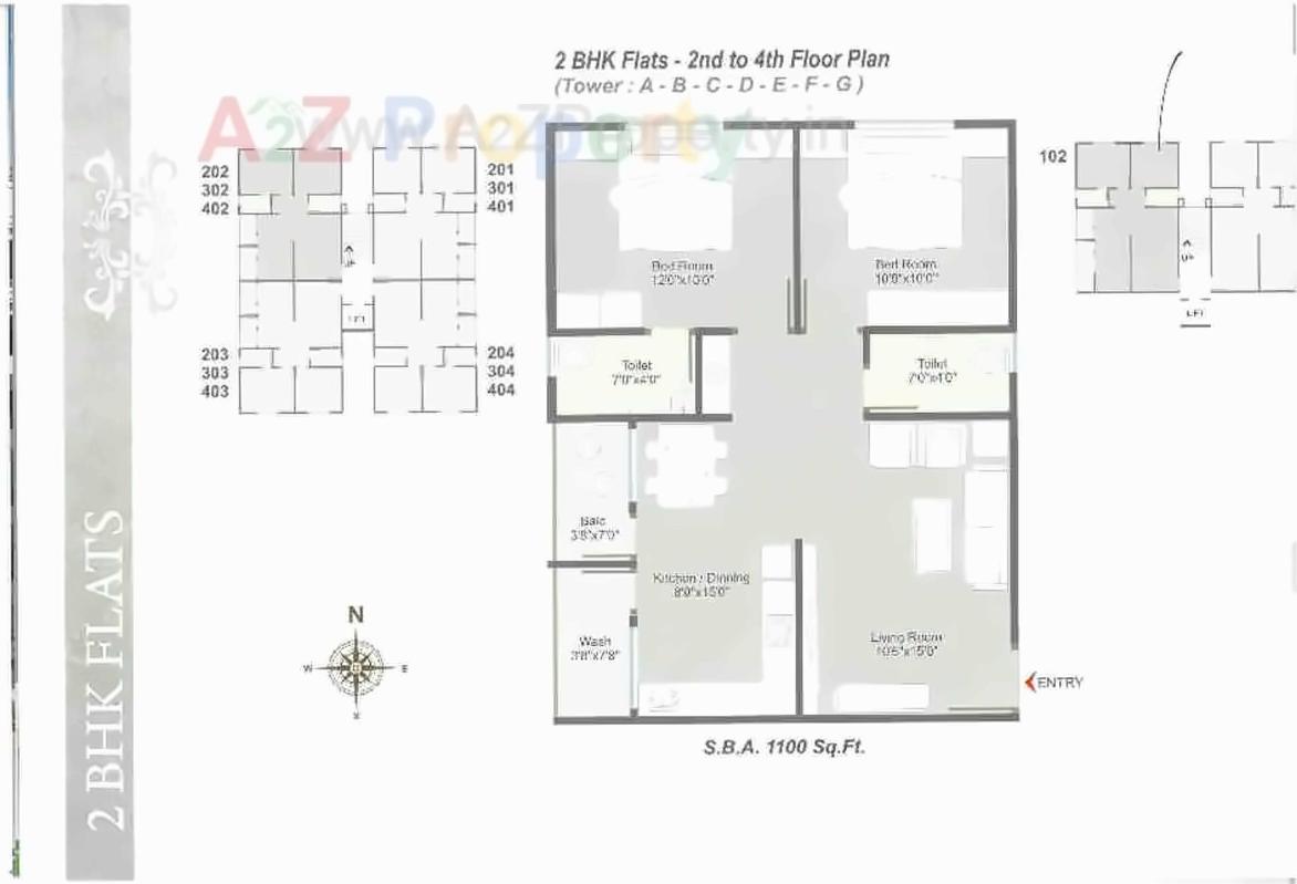 Layout of real estate project Kishan Glory located at Bill, Vadodara, Gujarat