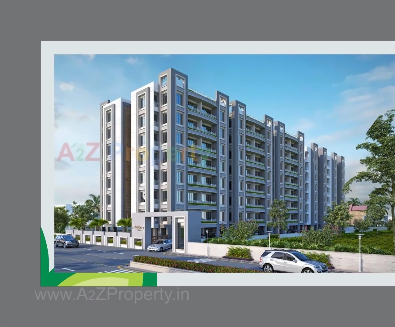 3D Elevation of real estate project Kishan Icon located at Maneja, Vadodara, Gujarat