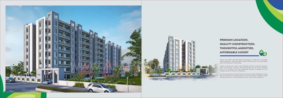 3D Elevation of real estate project Kishan Icon located at Maneja, Vadodara, Gujarat