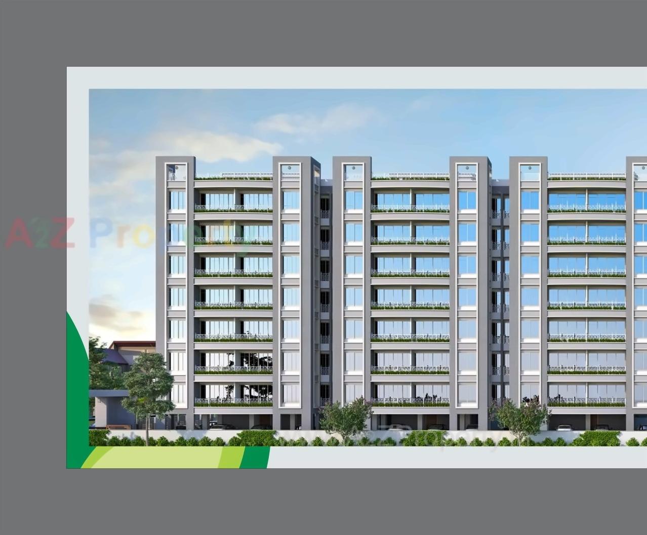 3D Elevation of real estate project Kishan Icon located at Maneja, Vadodara, Gujarat