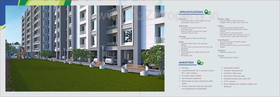 3D Elevation of real estate project Kishan Icon located at Maneja, Vadodara, Gujarat