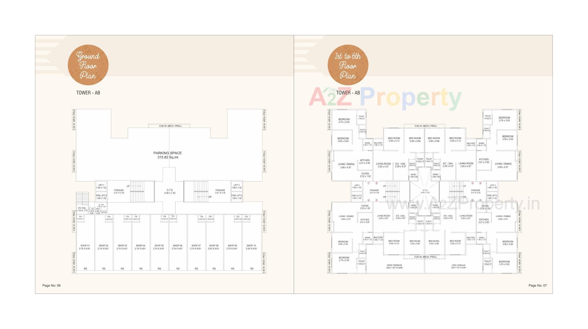Layout of real estate project Kishan Sapphire located at Bil, Vadodara, Gujarat
