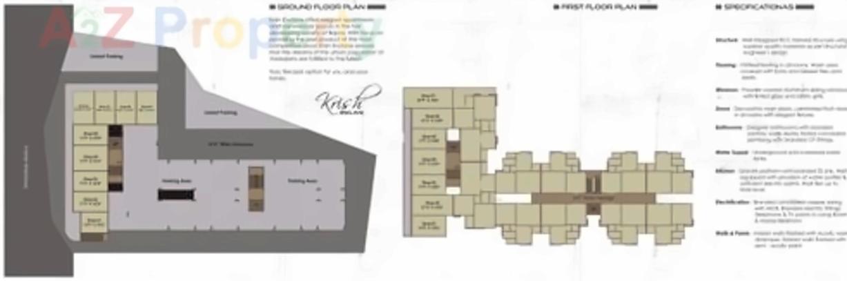 Layout of real estate project Krish Enclave located at Bajwa, Vadodara, Gujarat