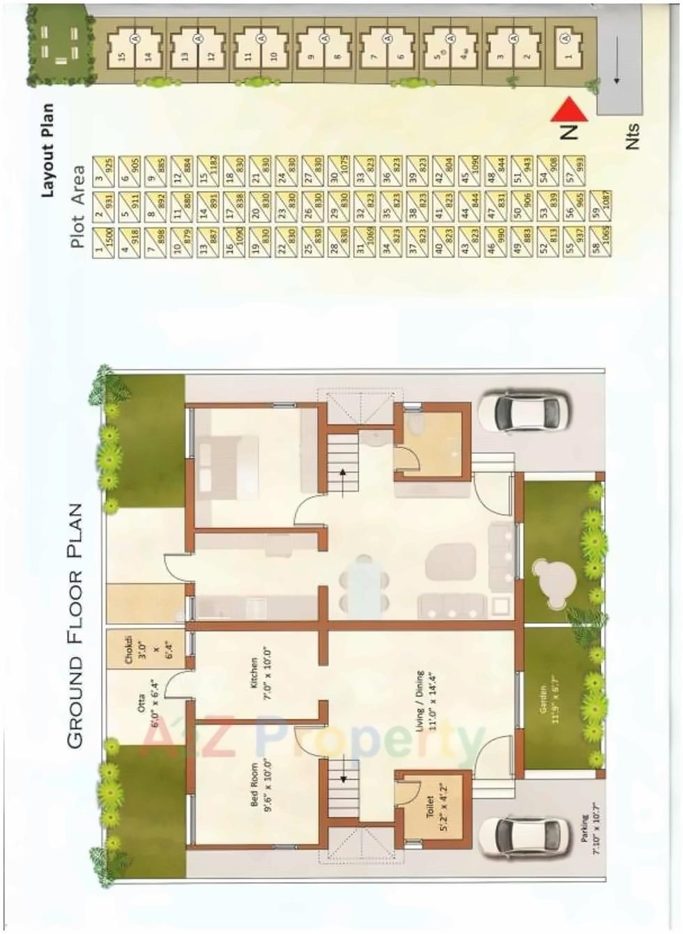 Layout of real estate project Krish Residency located at Jambuva, Vadodara, Gujarat