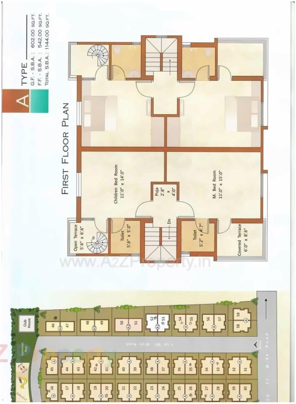Layout of real estate project Krish Residency located at Jambuva, Vadodara, Gujarat