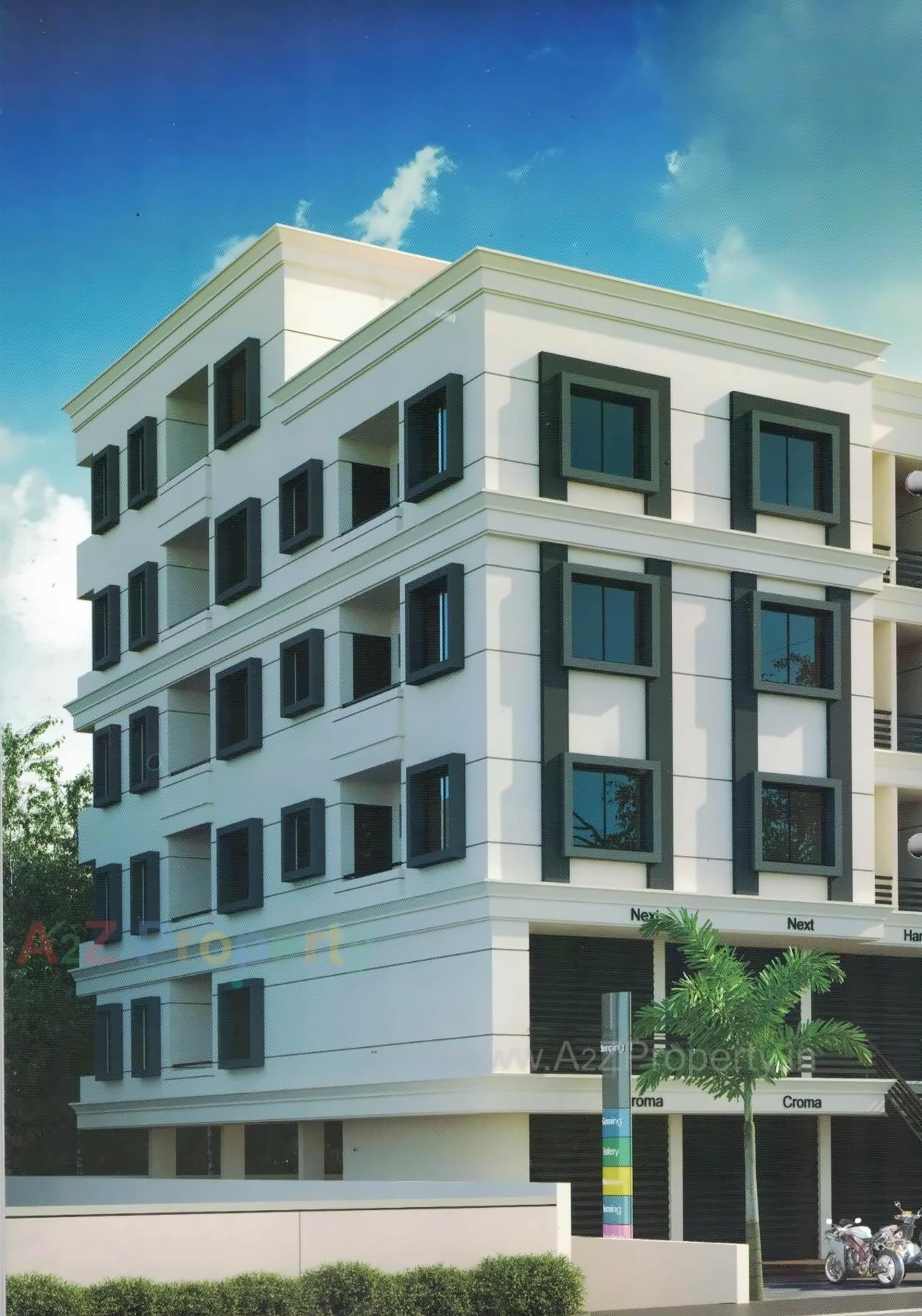 3D Elevation of real estate project Krishna Avenue located at Makarpura, Vadodara, Gujarat