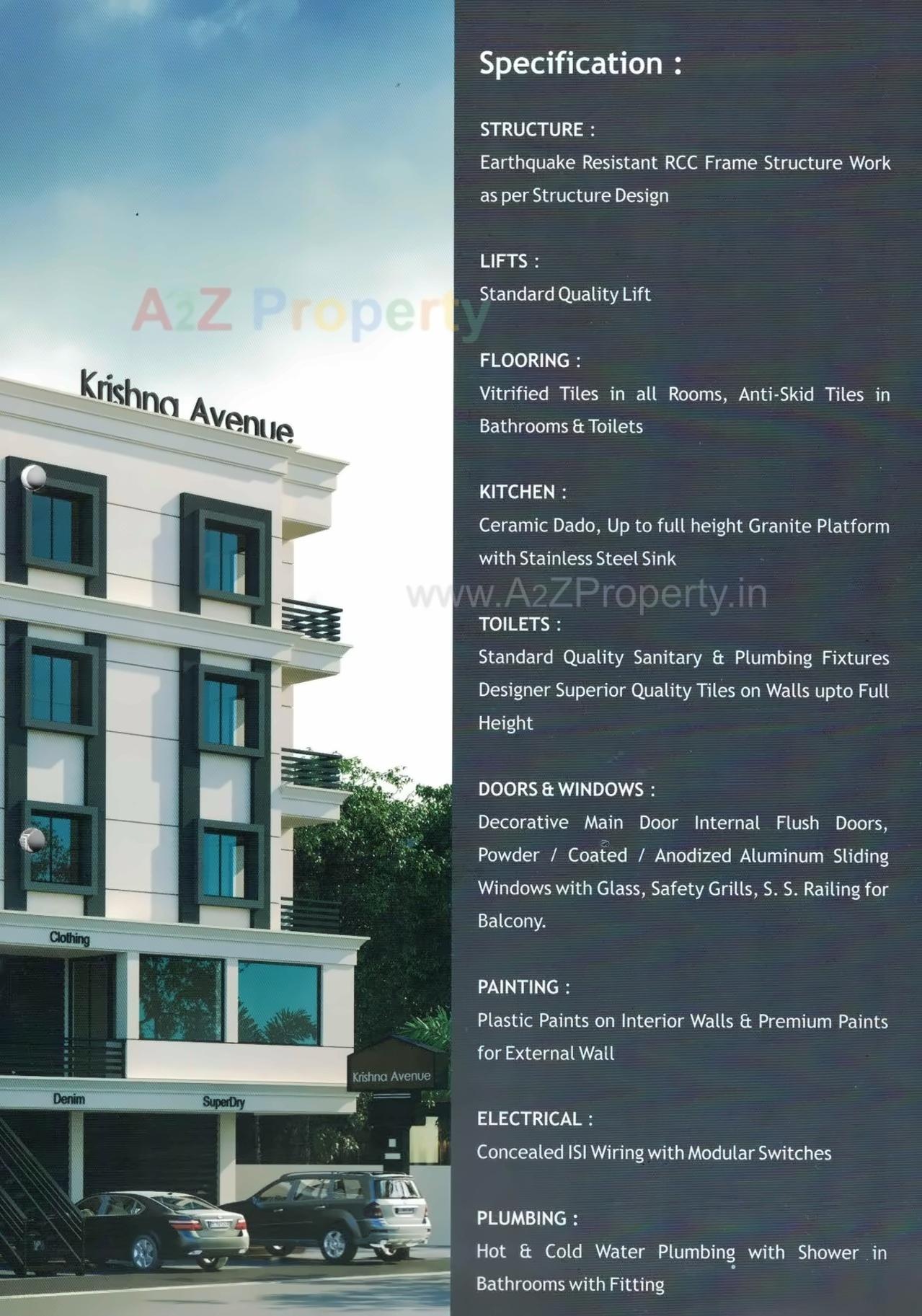 3D Elevation of real estate project Krishna Avenue located at Makarpura, Vadodara, Gujarat