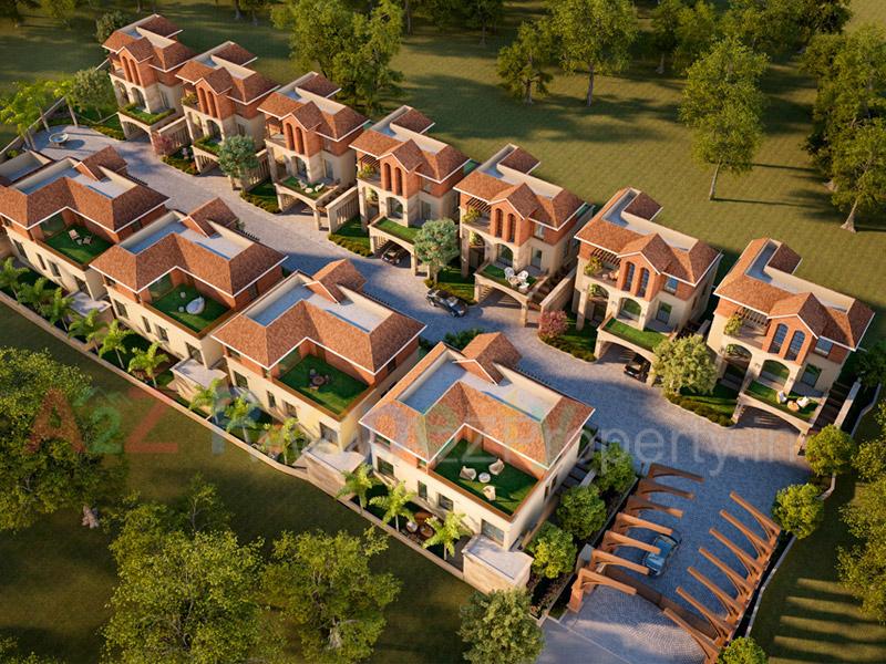 3D Elevation of real estate project Krishna Bhuvi located at Bhayli, Vadodara, Gujarat