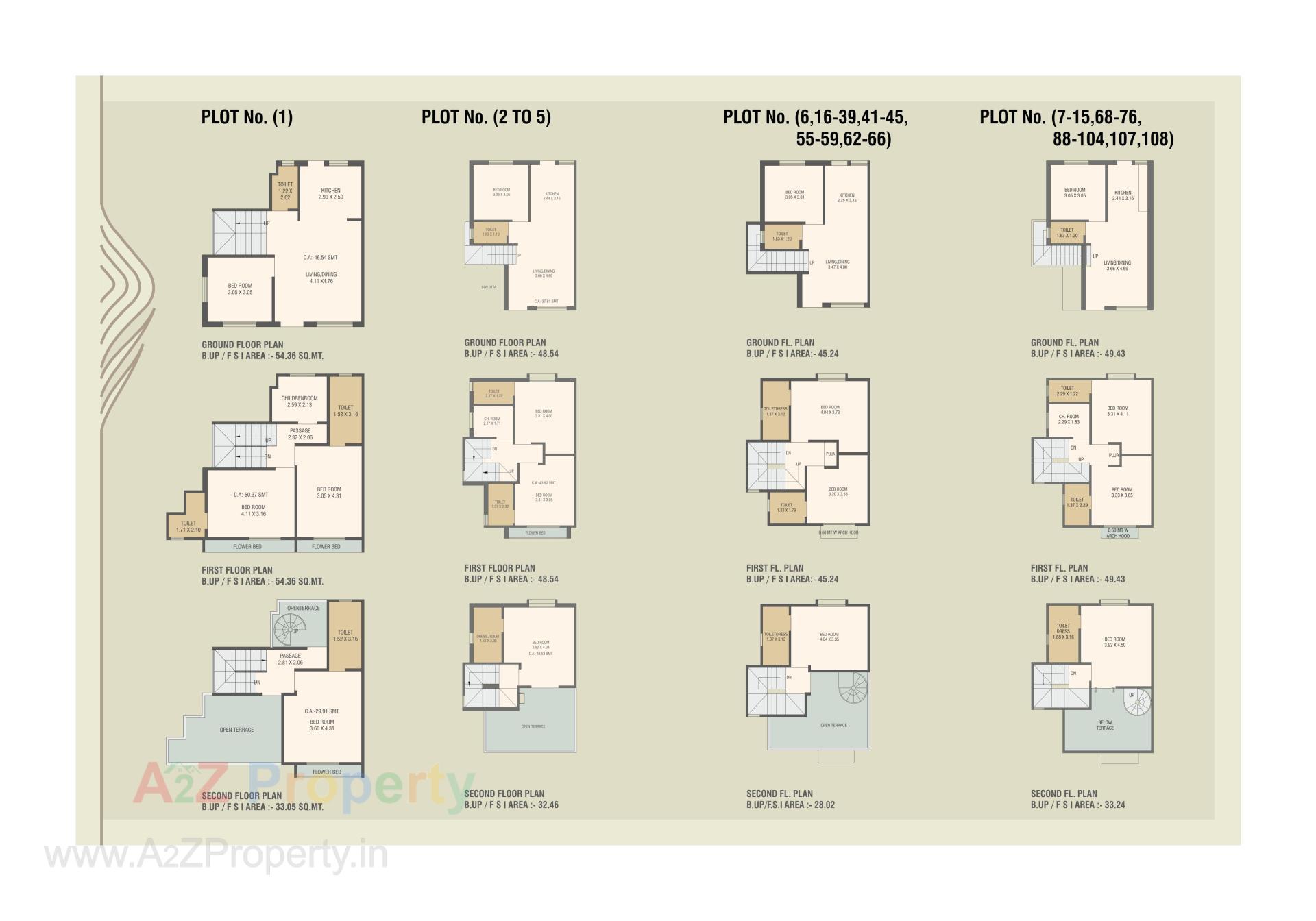 Layout of real estate project Krishna Darshan Bliss located at Aamodar, Vadodara, Gujarat