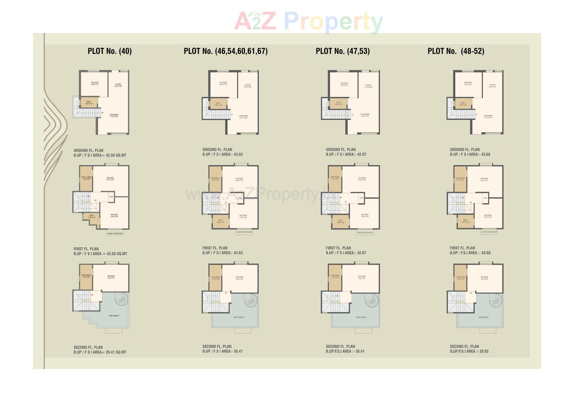 Layout of real estate project Krishna Darshan Bliss located at Aamodar, Vadodara, Gujarat