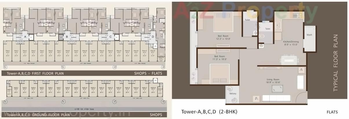 Layout of real estate project Krishna Empire located at Chhani, Vadodara, Gujarat
