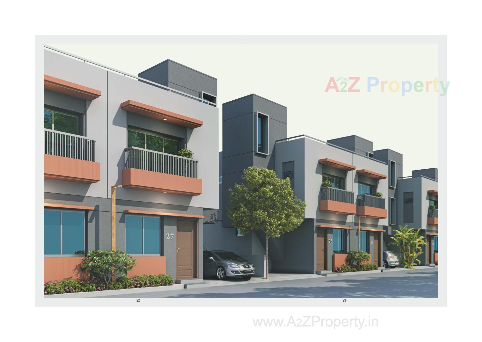 3D Elevation of real estate project Krishna Narayan Home located at Ajod, Vadodara, Gujarat