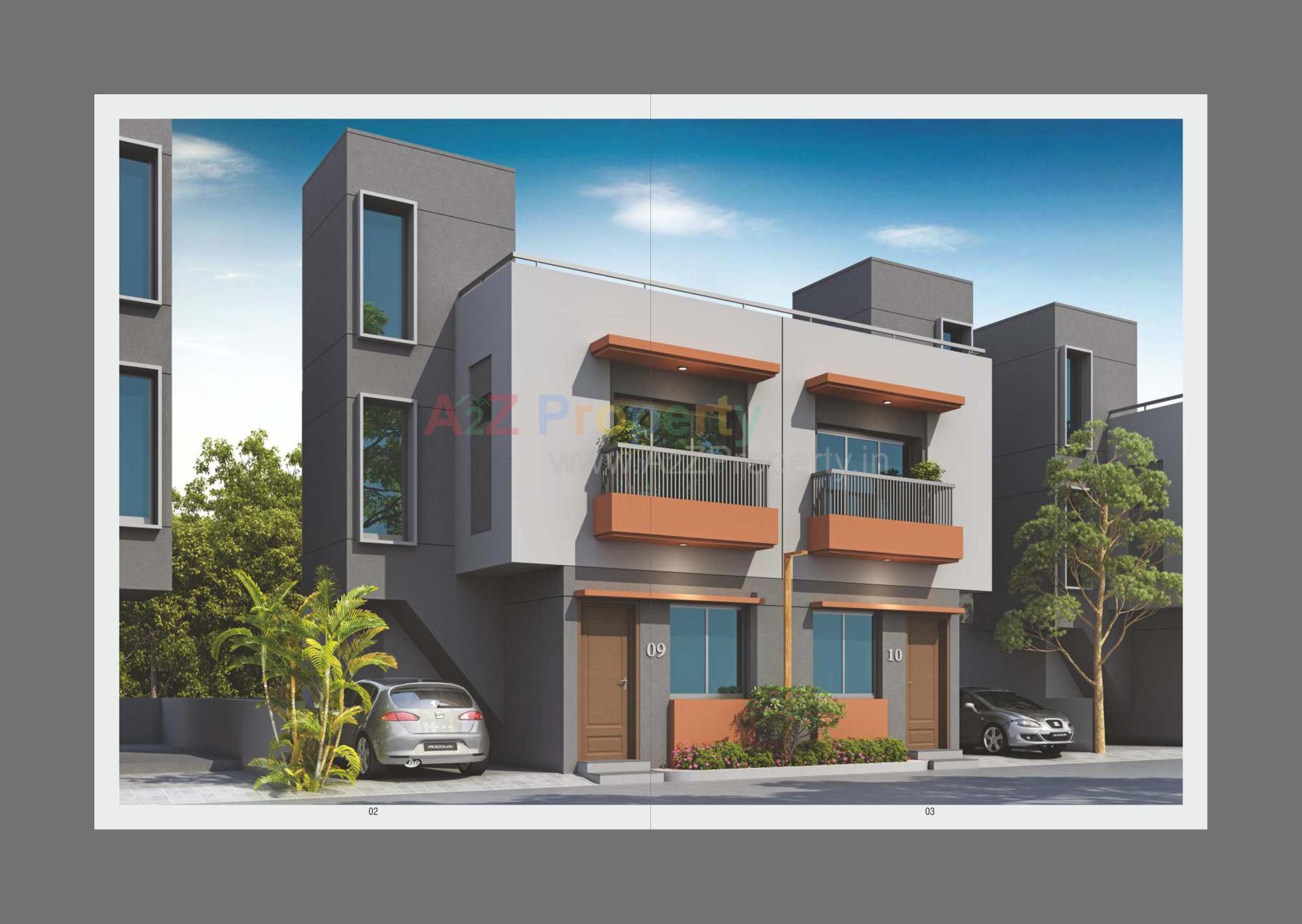3D Elevation of real estate project Krishna Narayan Home located at Ajod, Vadodara, Gujarat