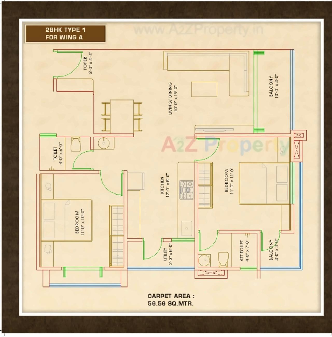 Layout of real estate project Krishna Paradise located at Sayajipura, Vadodara, Gujarat