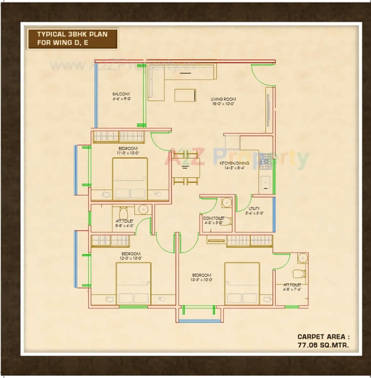 Layout of real estate project Krishna Paradise located at Sayajipura, Vadodara, Gujarat