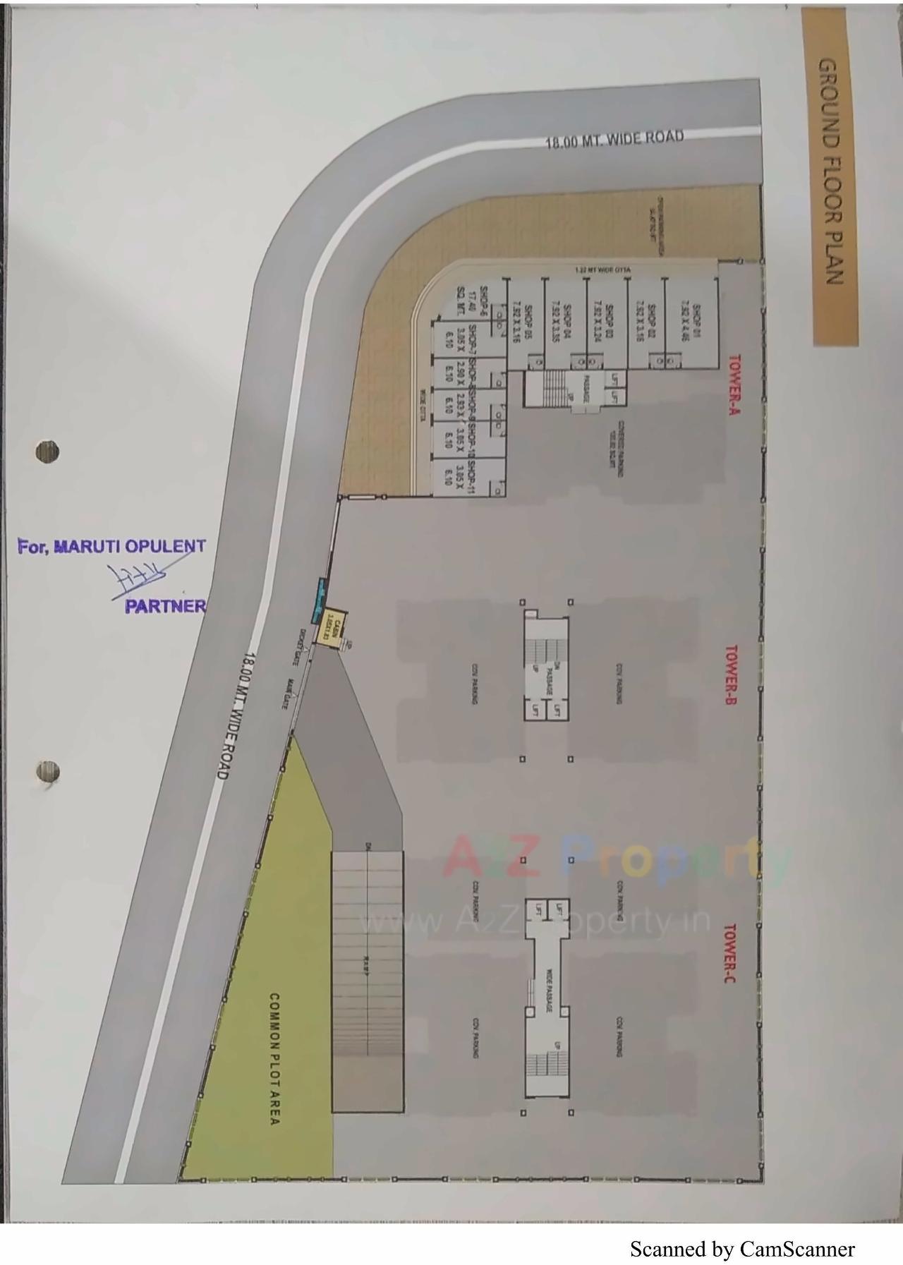 Layout of real estate project Krishna Planet located at Chhani, Vadodara, Gujarat