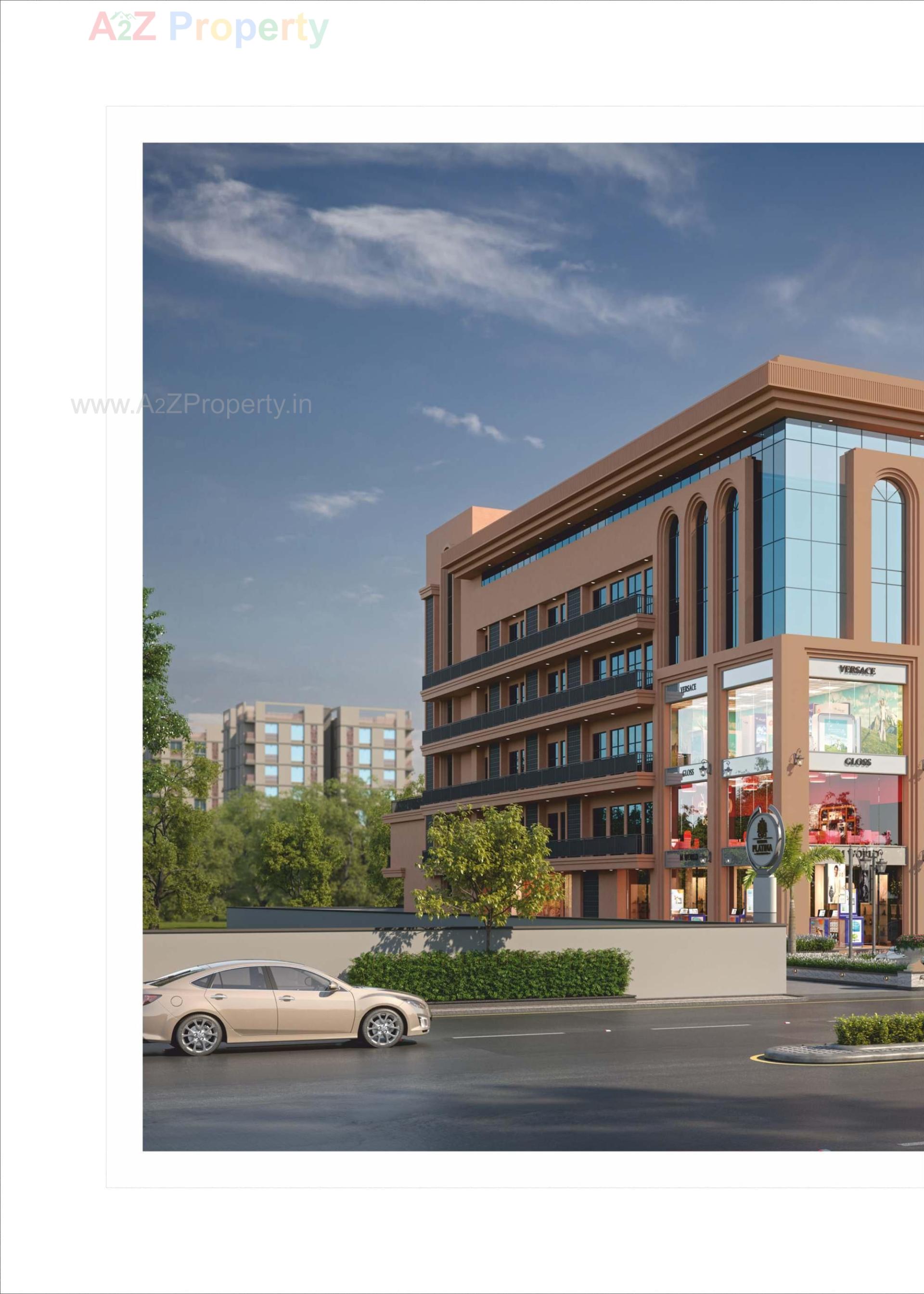 3D Elevation of real estate project Krishna Platina located at Savad, Vadodara, Gujarat