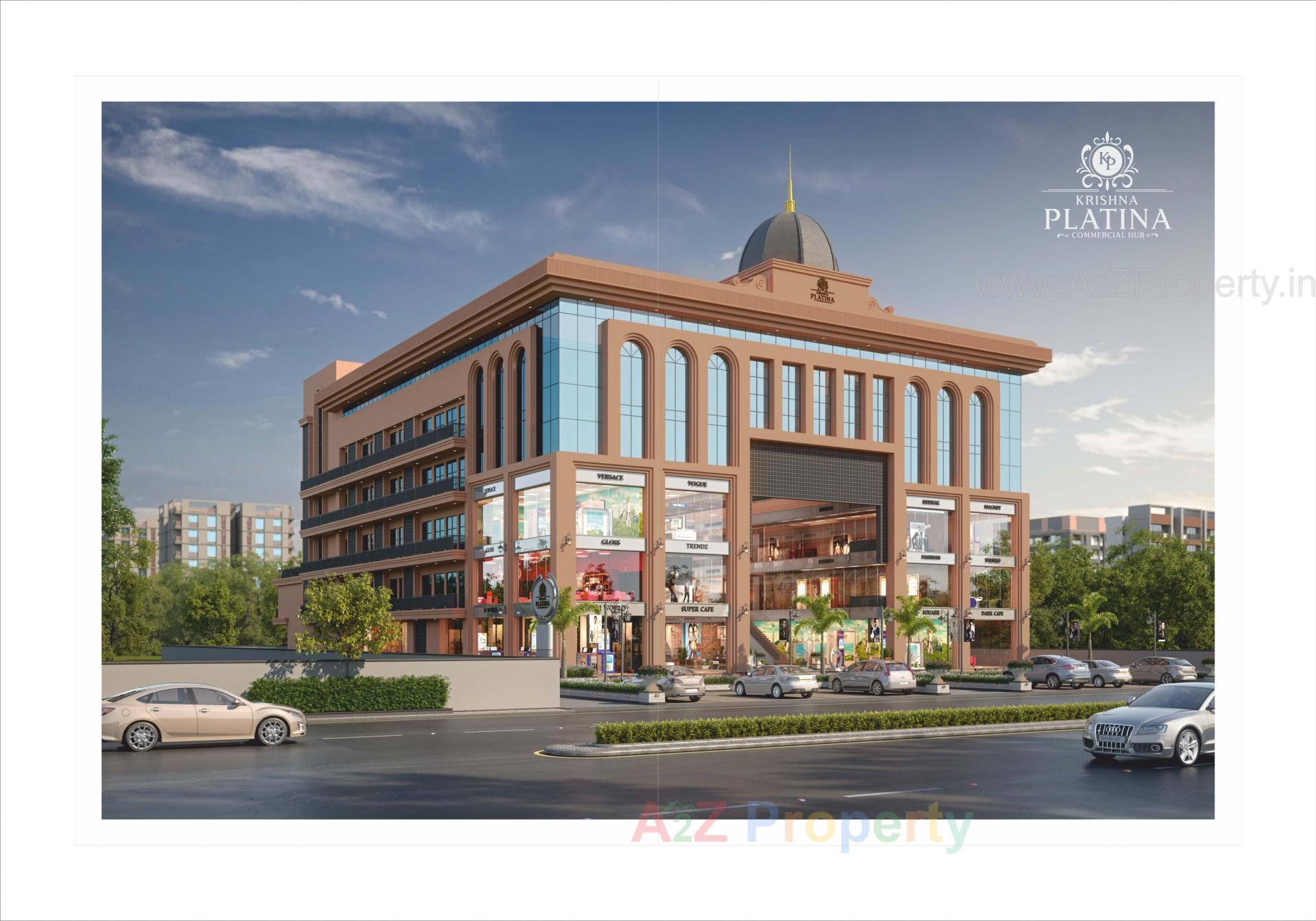 3D Elevation of real estate project Krishna Platina located at Savad, Vadodara, Gujarat