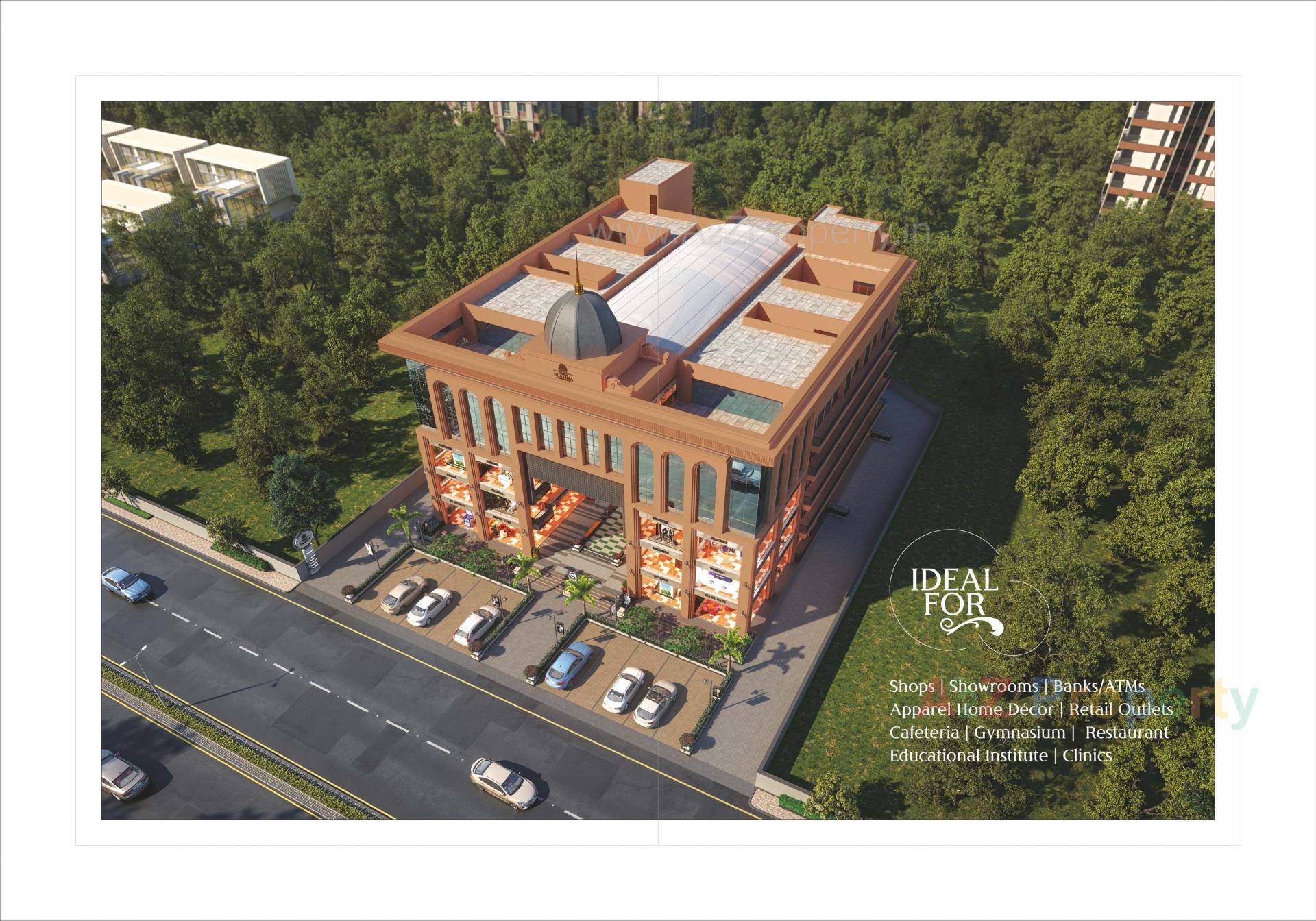 3D Elevation of real estate project Krishna Platina located at Savad, Vadodara, Gujarat