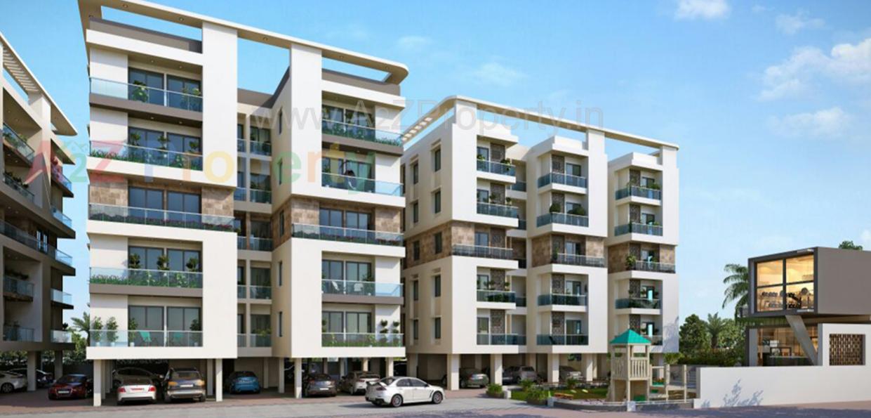3D Elevation of real estate project Krishna Prime located at Nizampura, Vadodara, Gujarat