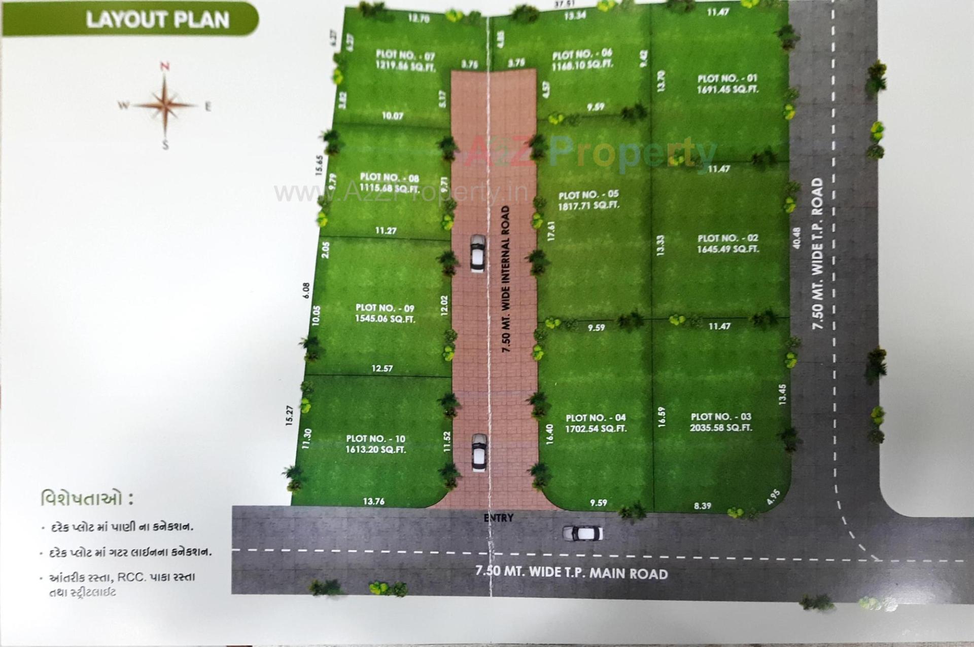 Layout of real estate project Krishna Residency located at Gotri, Vadodara, Gujarat