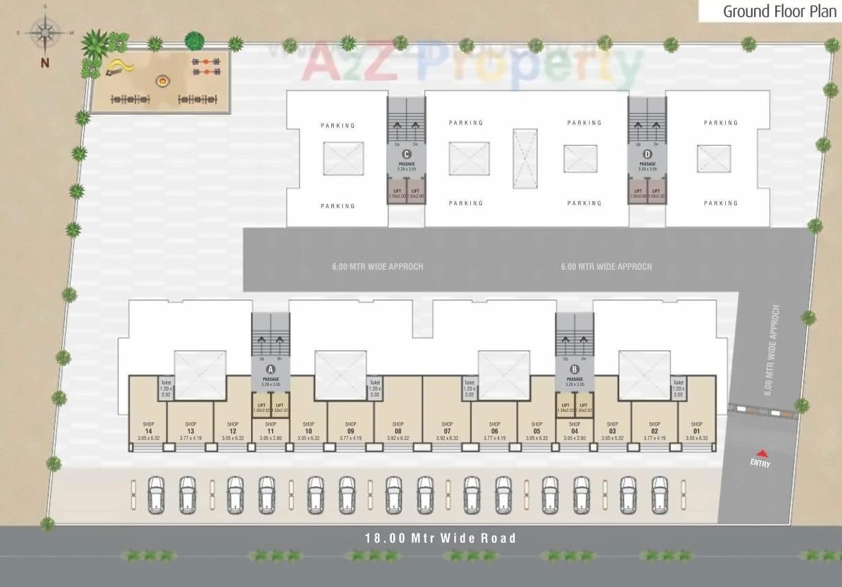 Layout of real estate project Krishna Residency located at Bapod, Vadodara, Gujarat