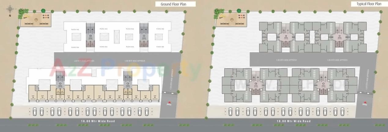 Layout of real estate project Krishna Residency located at Bapod, Vadodara, Gujarat