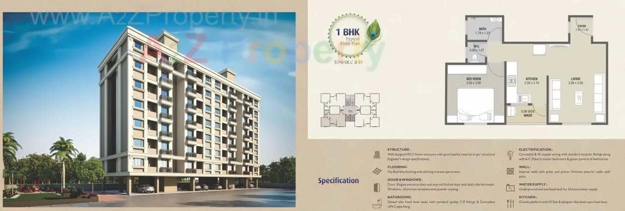 Layout of real estate project Krishna Residency located at Bapod, Vadodara, Gujarat