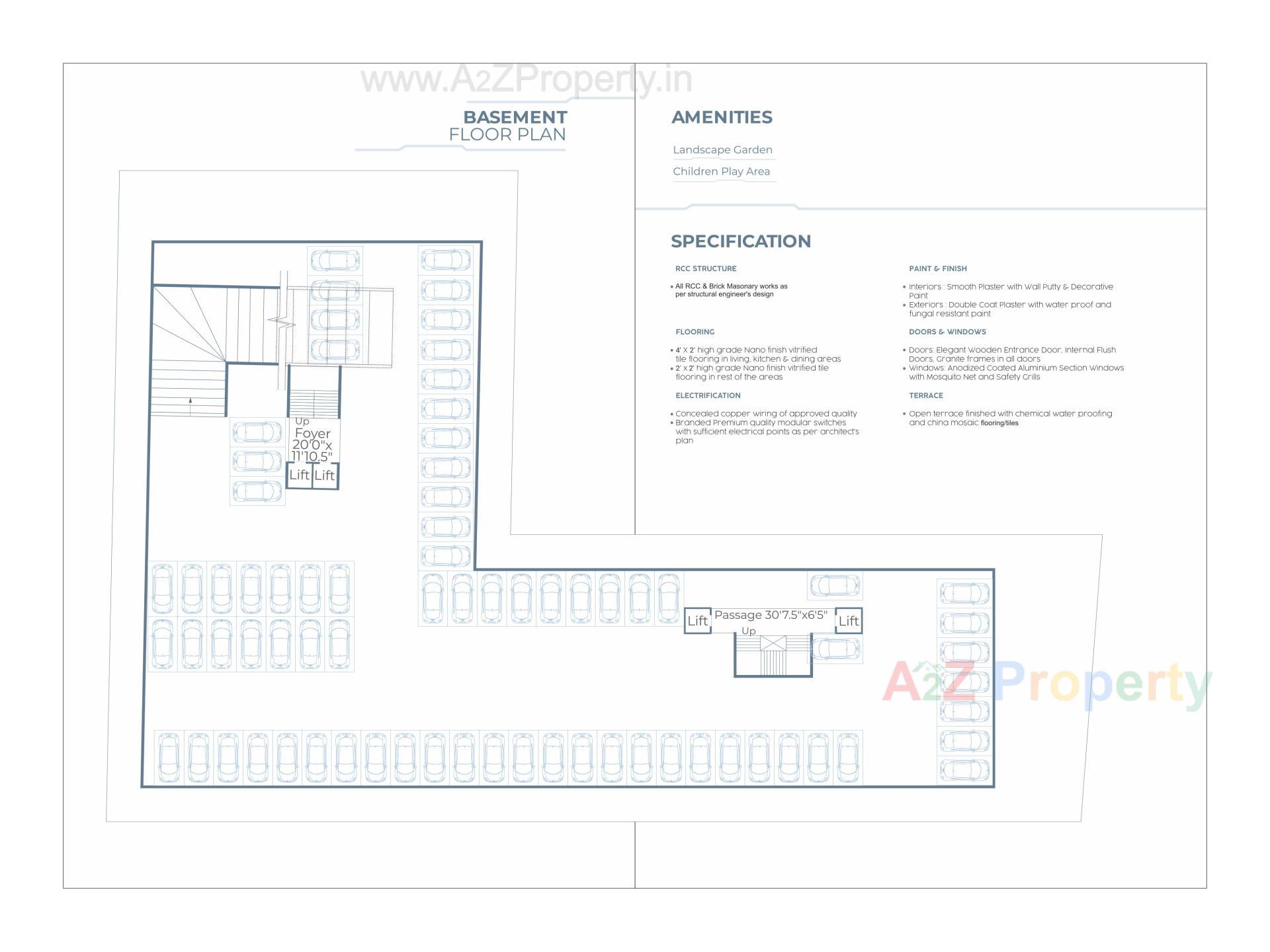 Layout of real estate project Krishna Skyvillas located at Harni, Vadodara, Gujarat