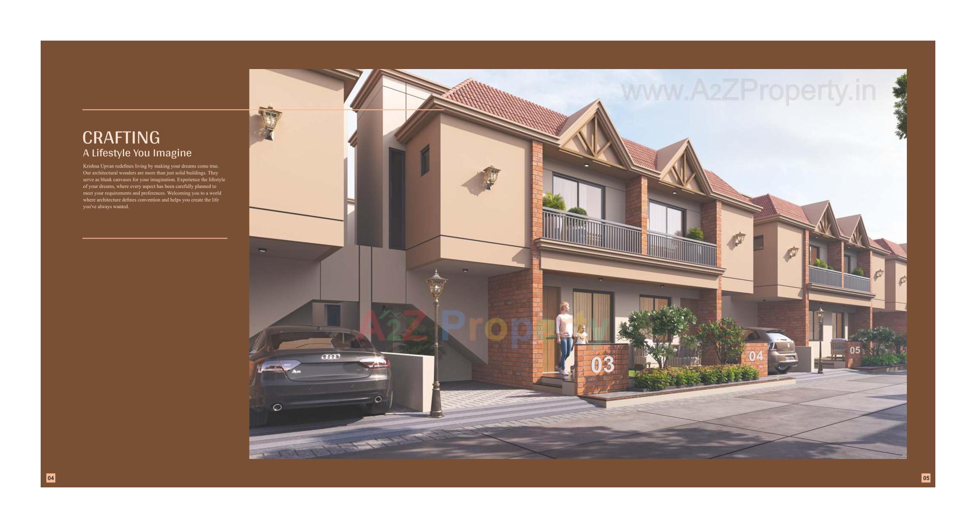3D Elevation of real estate project Krishna Upvan located at Varnama, Vadodara, Gujarat