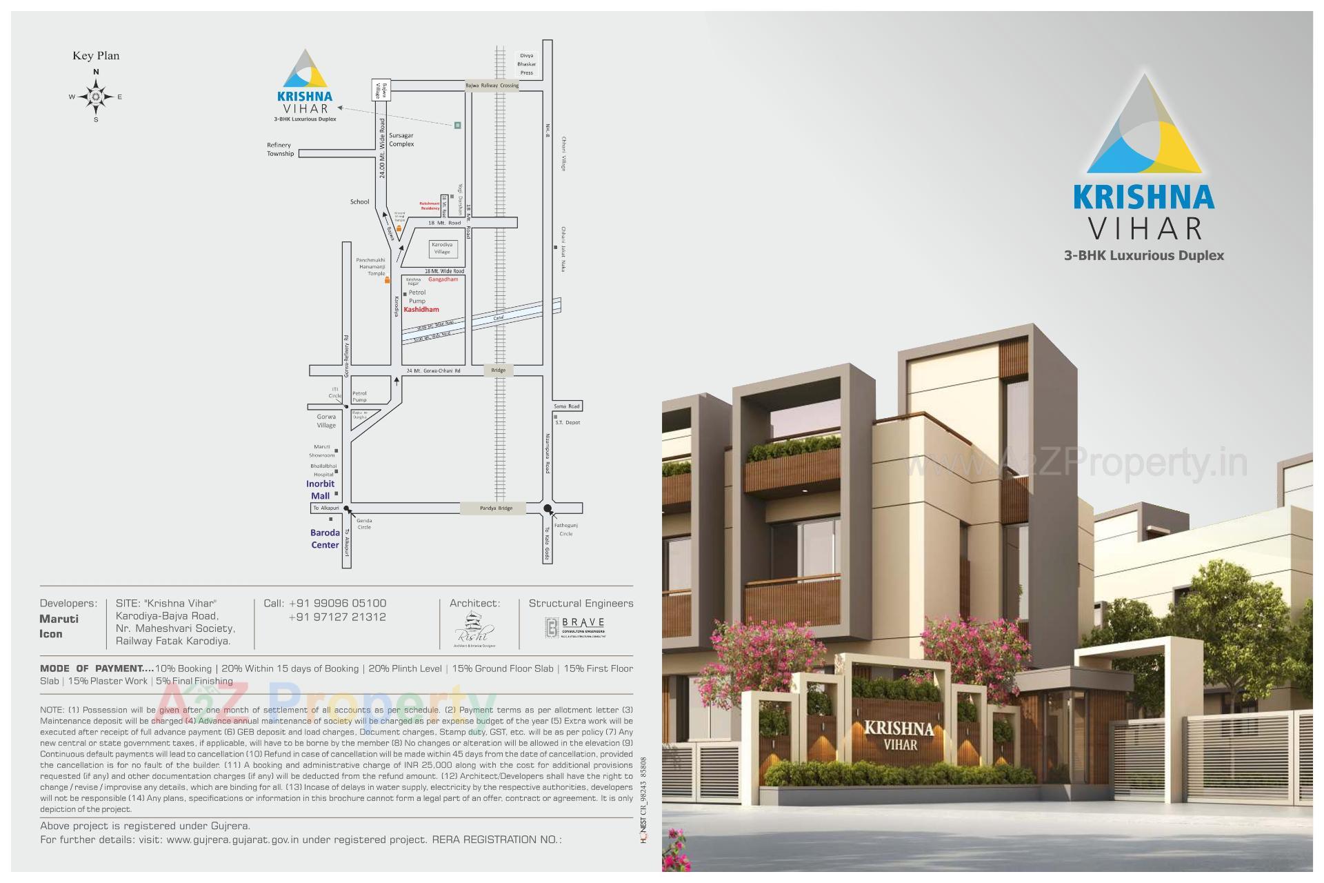  of real estate project Krishna Vihar located at Karodiya, Vadodara, Gujarat