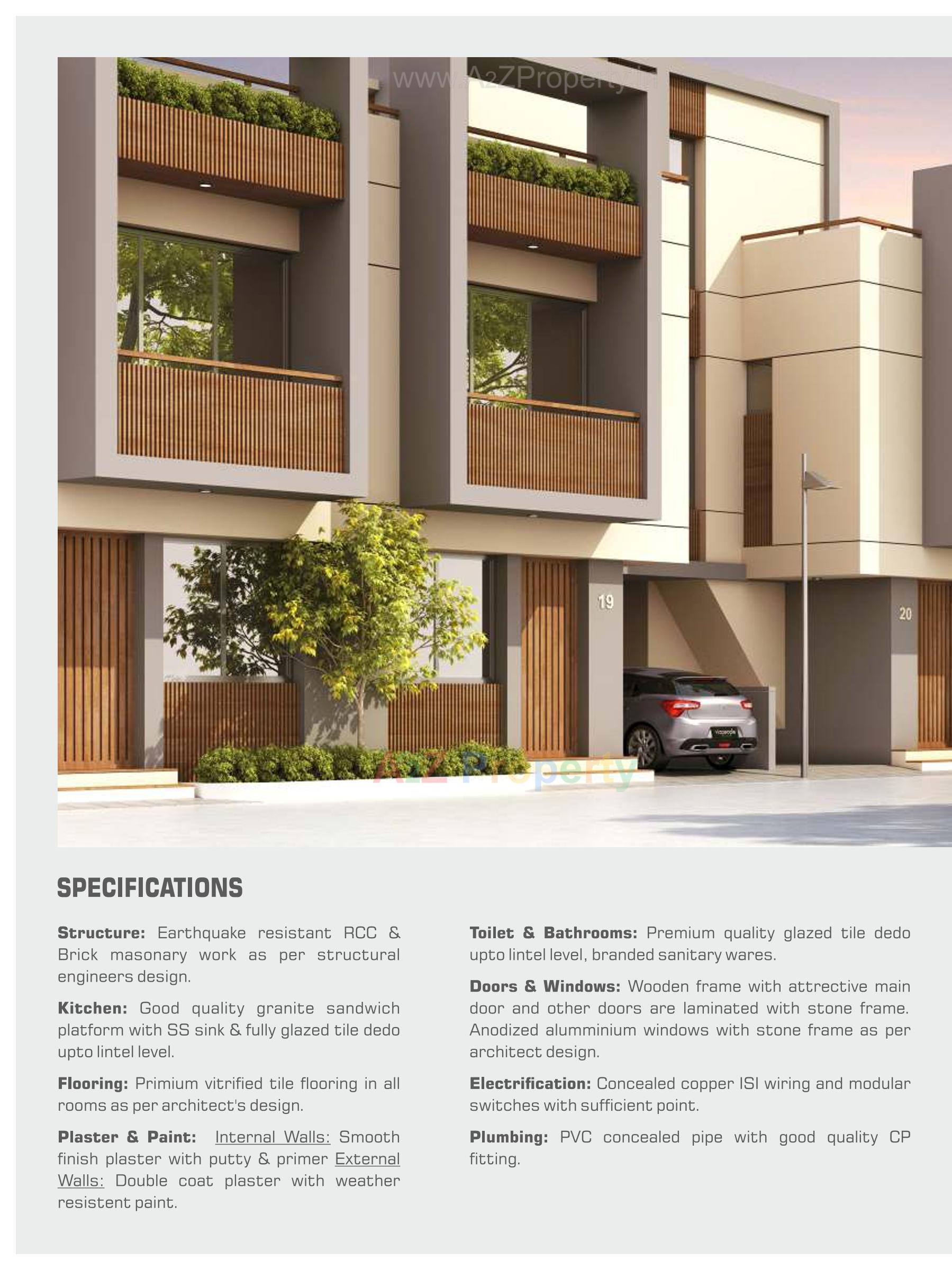 3D Elevation of real estate project Krishna Vihar located at Karodiya, Vadodara, Gujarat