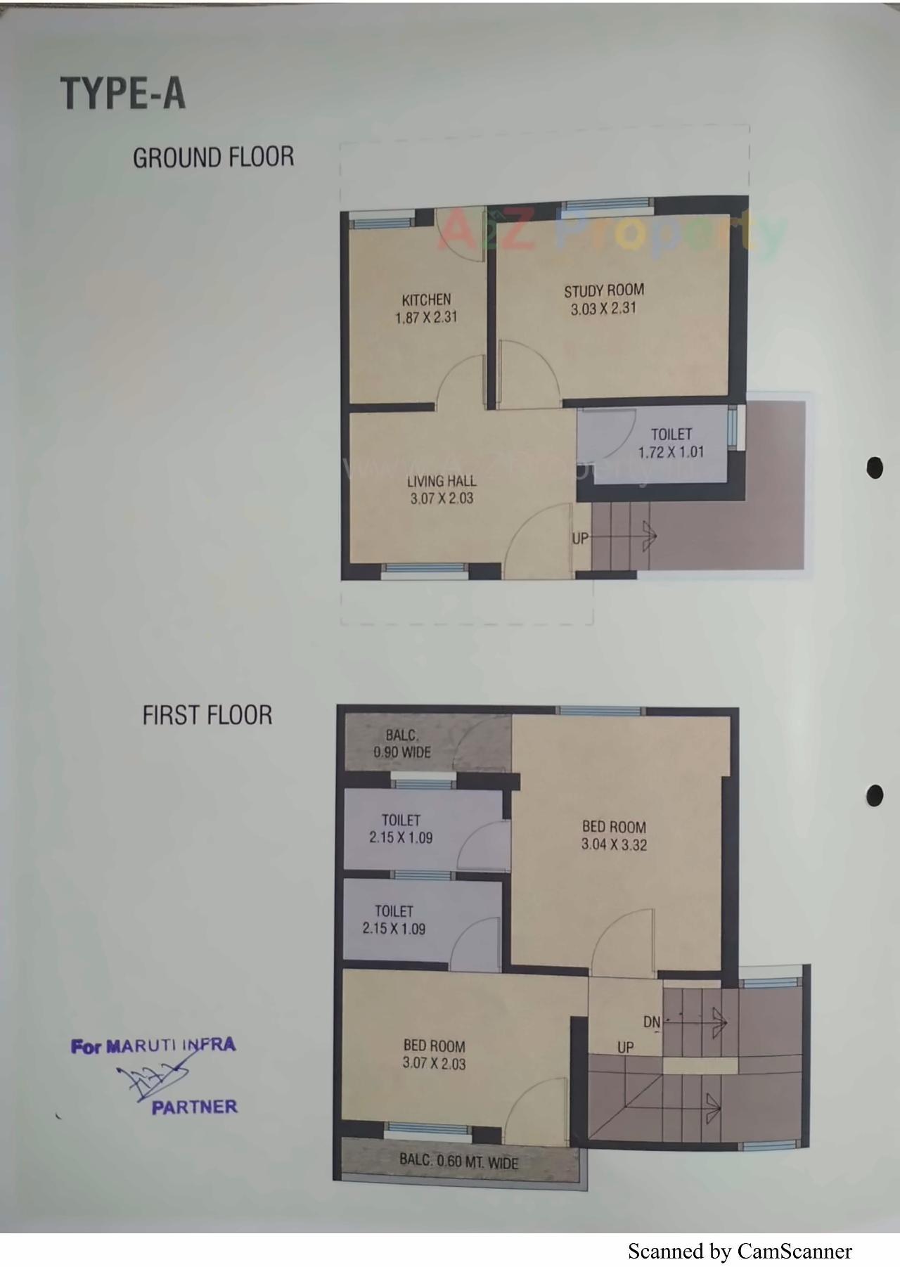 Layout of real estate project Krishna Villa located at Dashrath, Vadodara, Gujarat