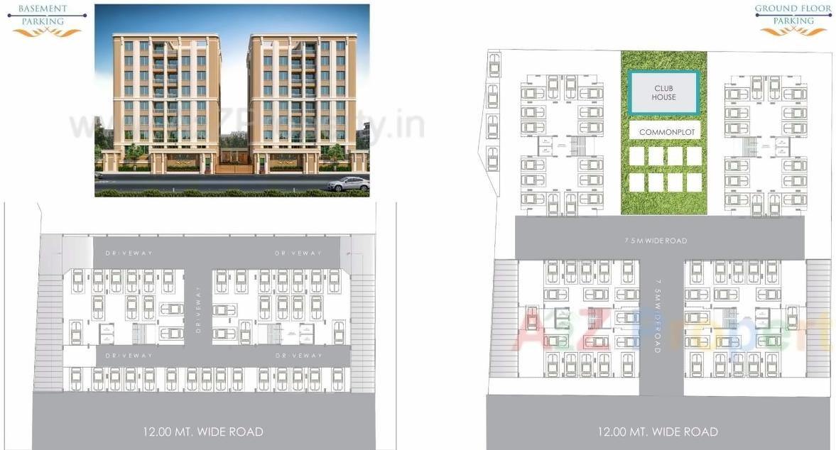 Layout of real estate project Krishnam Airwings located at Vadodara, Vadodara, Gujarat