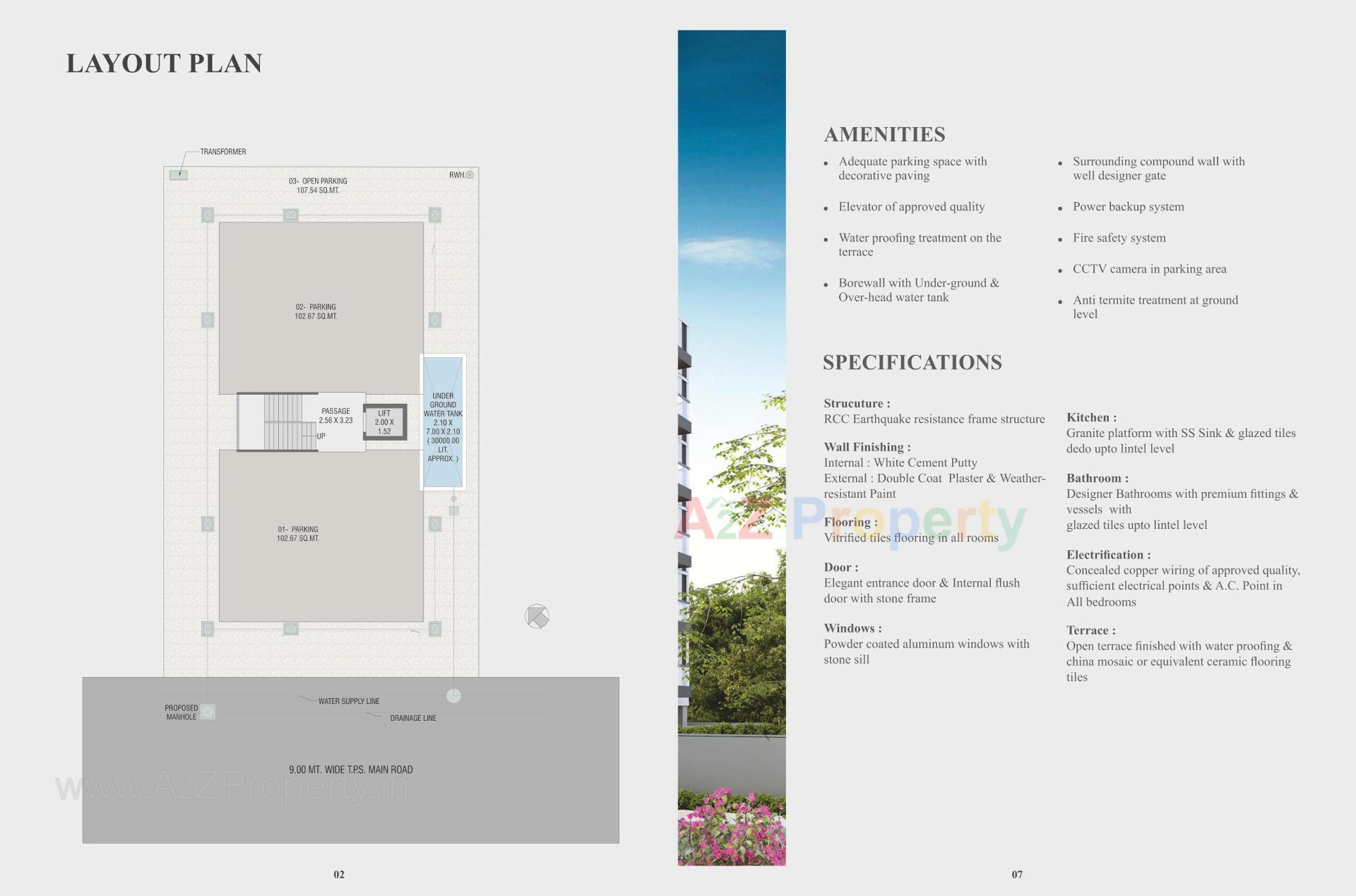 Layout of real estate project Kriva 10 located at Bhayli, Vadodara, Gujarat