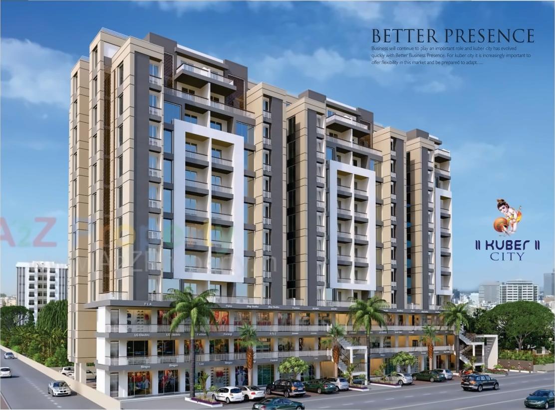 3D Elevation of real estate project Kuber City located at Ratanpur, Vadodara, Gujarat