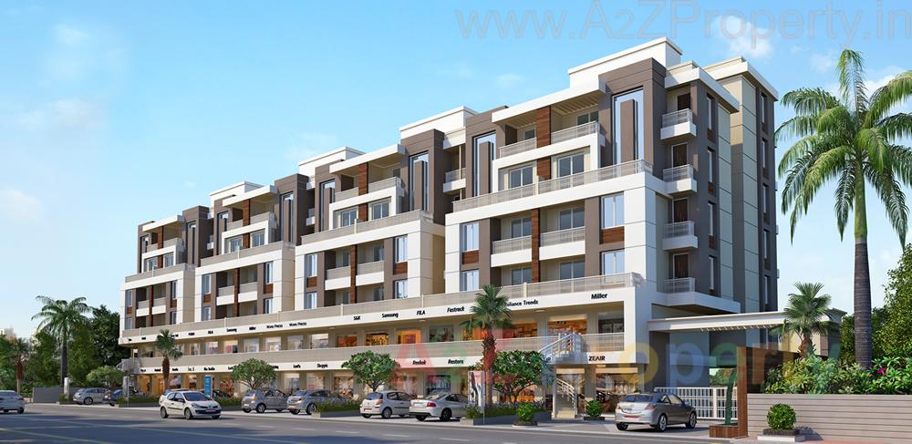 3D Elevation of real estate project Kuber Expressions located at Ratanpur, Vadodara, Gujarat